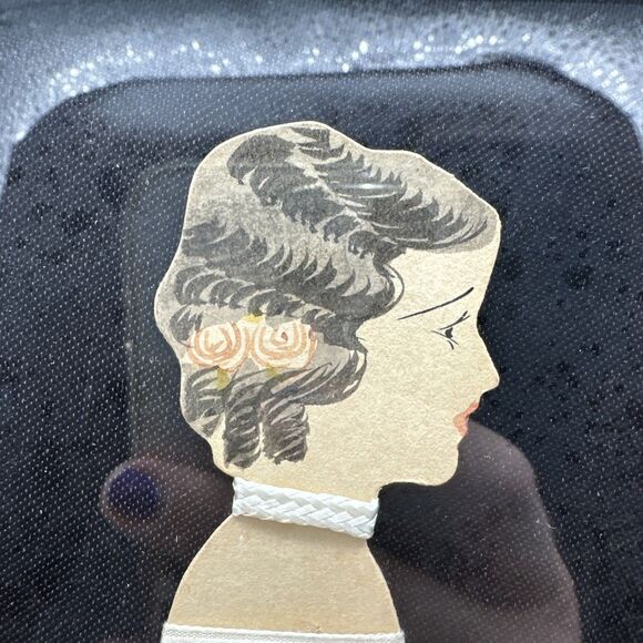 Vintage Ribbon Lady Picture 1920 / 1930 Art Deco - Picture 8 of 13
